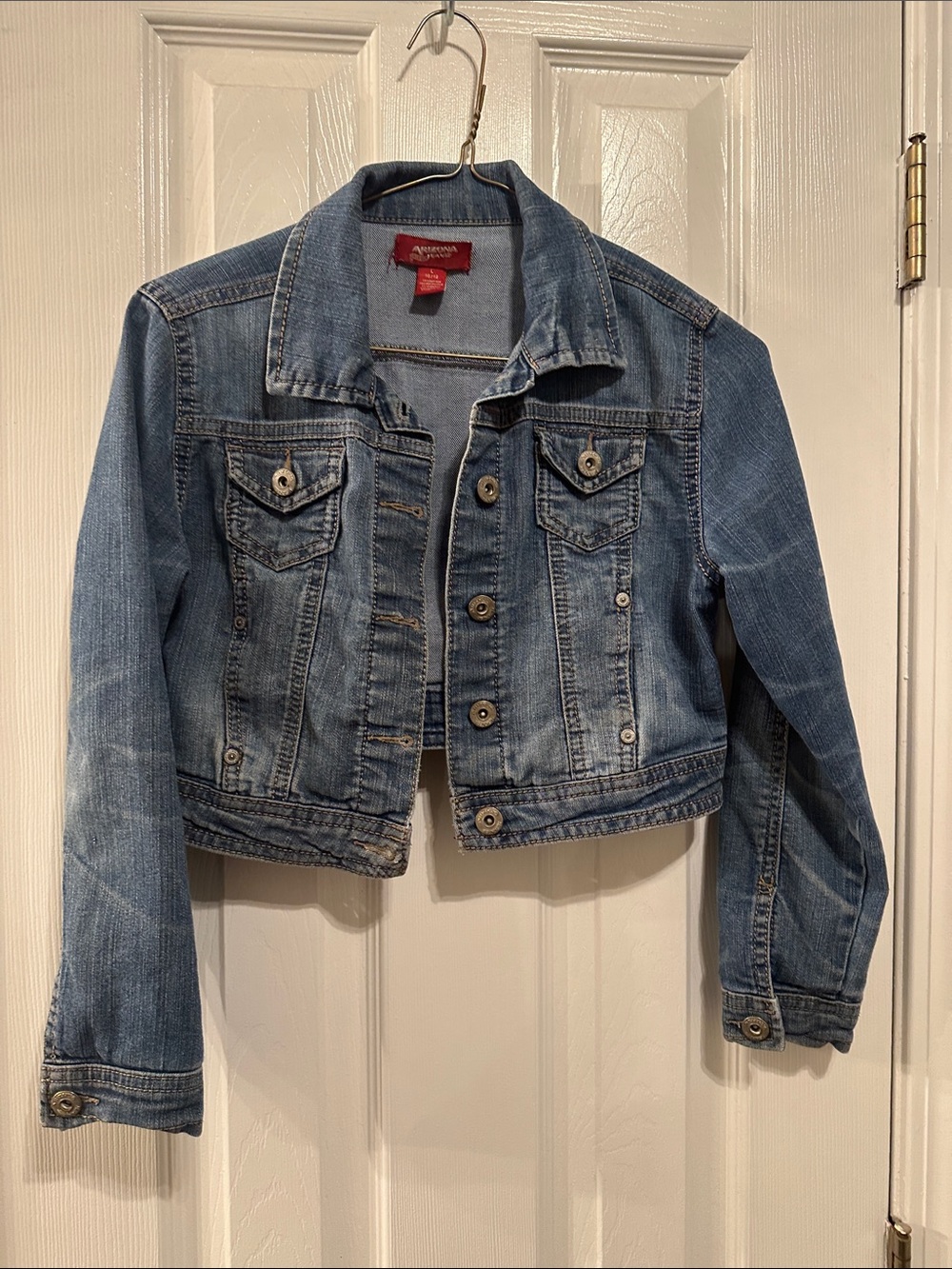 Aeropostale Light Blue Cropped Denim Jacket